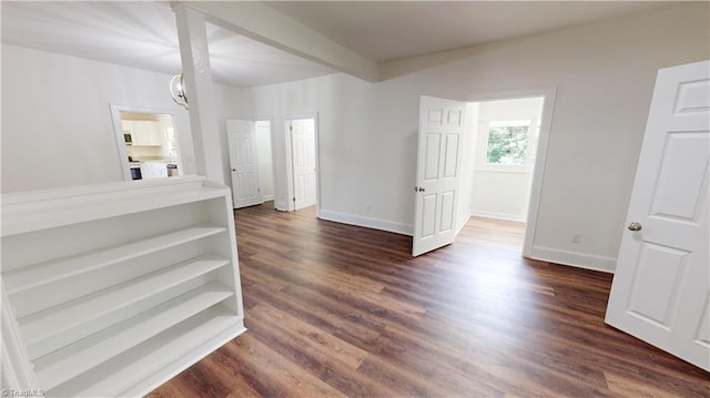 1023 Spring St, Mount Airy, NC 27030 - spare room with dark wood-style flooring and baseboards