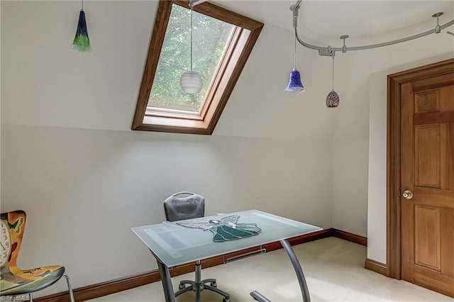 3705 Bradwyck Cir, Winston-Salem, NC 27104 - carpeted office space with a skylight and baseboards
