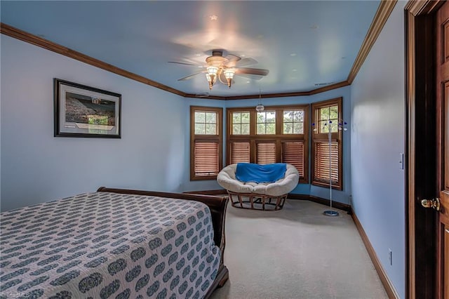 3705 Bradwyck Cir, Winston-Salem, NC 27104 - bedroom with crown molding, carpet, and baseboards