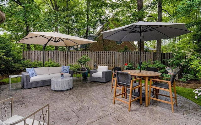 3705 Bradwyck Cir, Winston-Salem, NC 27104 - view of patio / terrace featuring an outdoor living space and outdoor dining area