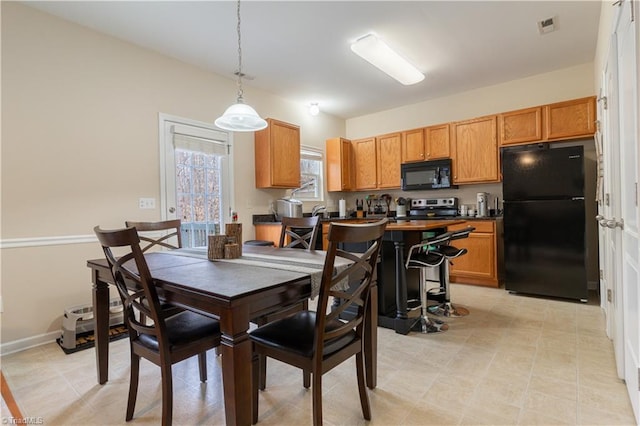 view of dining area