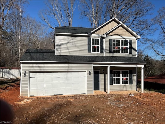 view of front of house featuring a garage