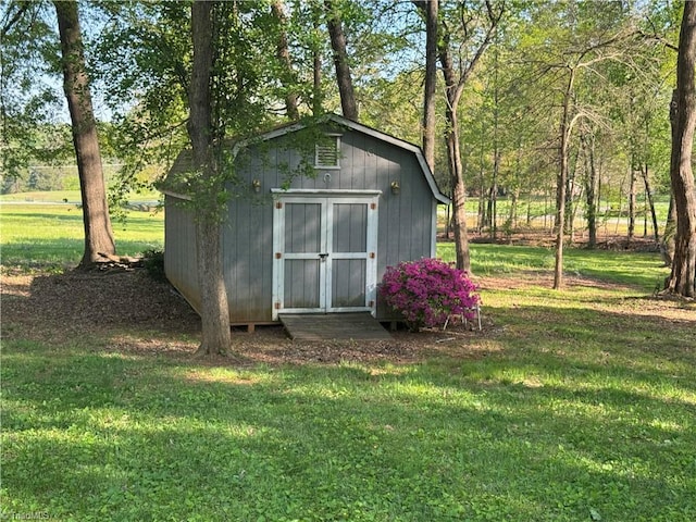 view of shed