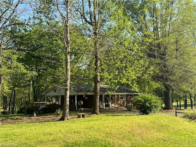 exterior space featuring a lawn