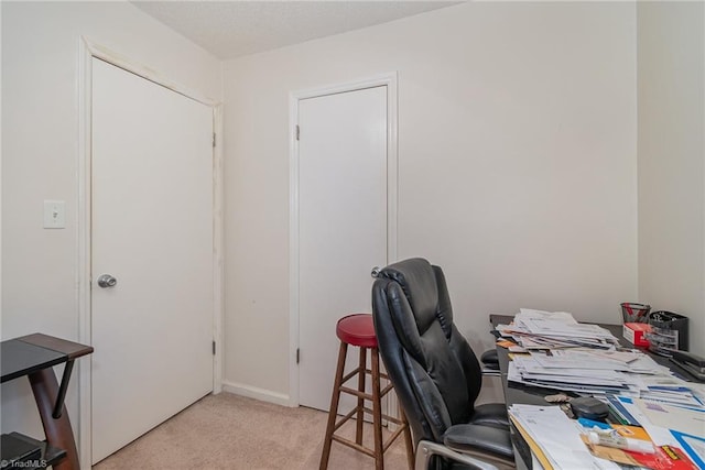 view of carpeted office