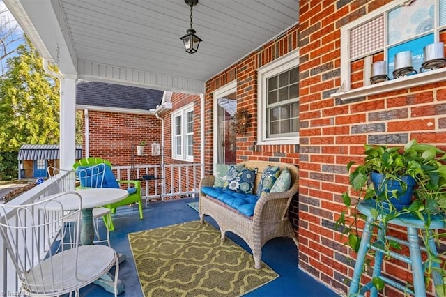 view of patio with covered porch