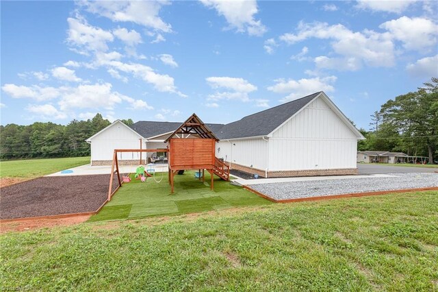 138 Arthur Needham Rd, Pilot Mountain, NC 27041 - view of grassy yard with a playground