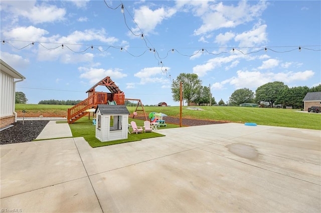 138 Arthur Needham Rd, Pilot Mountain, NC 27041 - view of patio / terrace with a playground