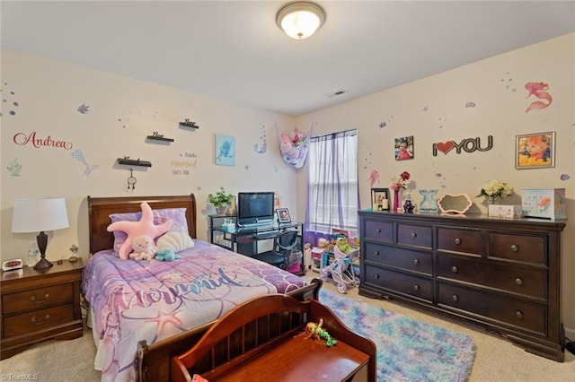 view of carpeted bedroom