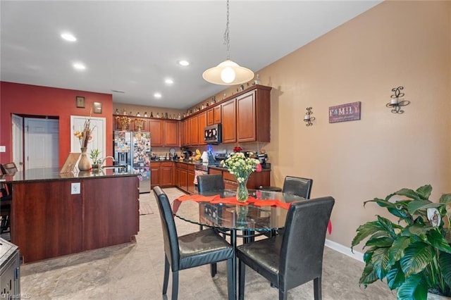 view of dining area