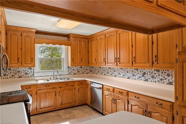 kitchen featuring sink and appliances with stainless steel finishes