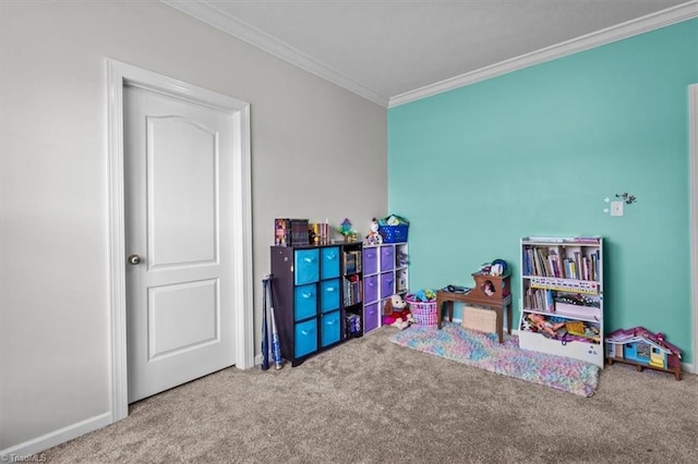 6770 Cotton Rd, Gibsonville, NC 27249 - playroom with carpet floors and crown molding