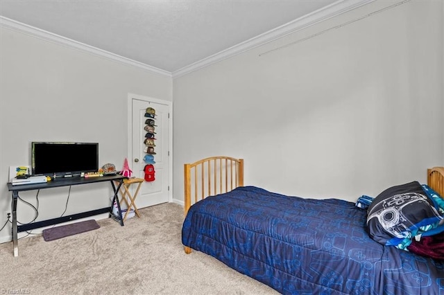 6770 Cotton Rd, Gibsonville, NC 27249 - carpeted bedroom featuring crown molding and baseboards