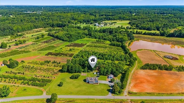 6770 Cotton Rd, Gibsonville, NC 27249 - aerial view of a nearby body of water and a heavily wooded area