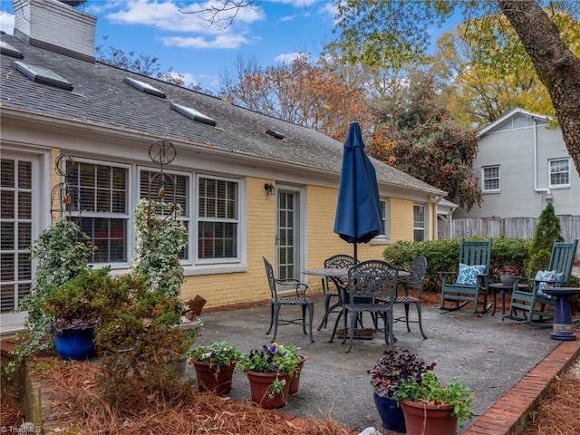 view of patio / terrace with fence