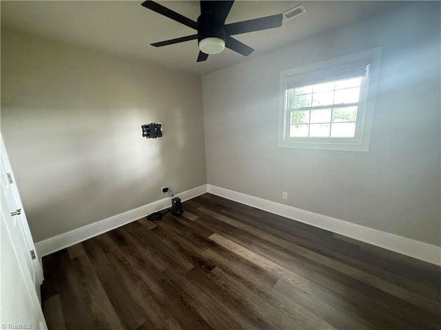 6472 S NC Highway 801 S, Mocksville, NC 27028 - unfurnished room featuring dark wood finished floors and ceiling fan
