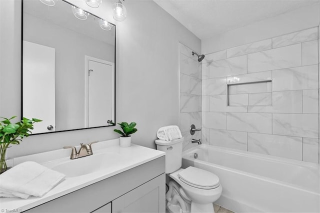 4 Manard Ct, Greensboro, NC 27407 - bathroom featuring vanity, toilet, and washtub / shower combination