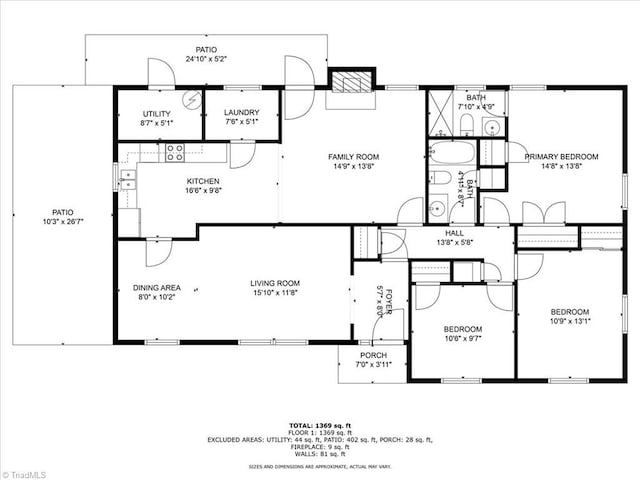 4 Manard Ct, Greensboro, NC 27407 - home floor plan