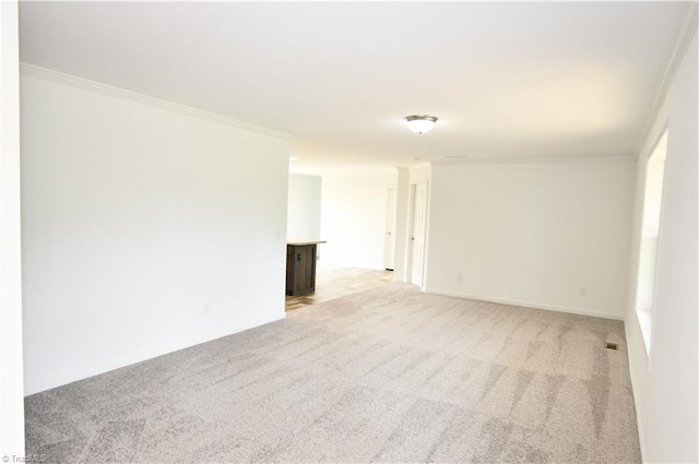 572 Kirby Bowman Rd, Siloam, NC 27047 - unfurnished room with light carpet and crown molding