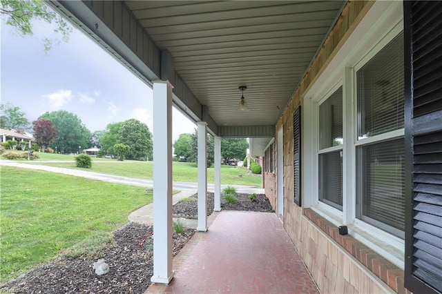 view of patio / terrace with a porch