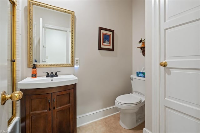 3805 Tangle Oak Dr, Clemmons, NC 27012 - full bathroom with vanity, tile patterned flooring, and bath / shower combo with glass door
