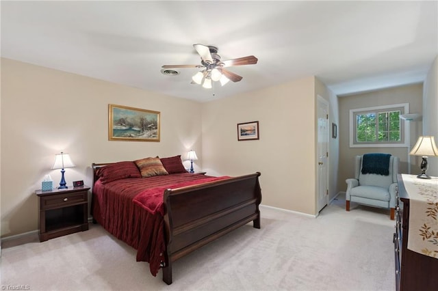 3805 Tangle Oak Dr, Clemmons, NC 27012 - bedroom with light carpet and a ceiling fan