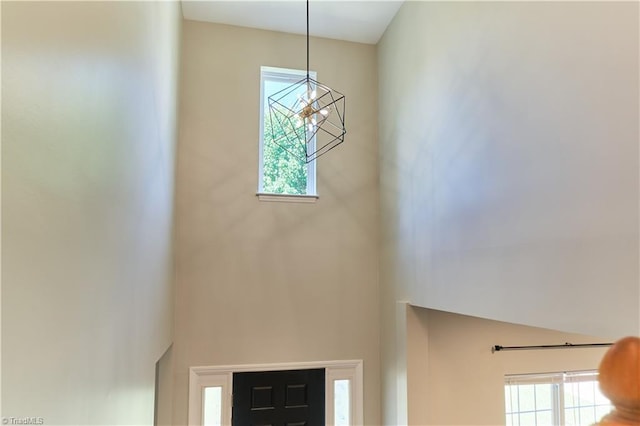 details featuring a notable chandelier