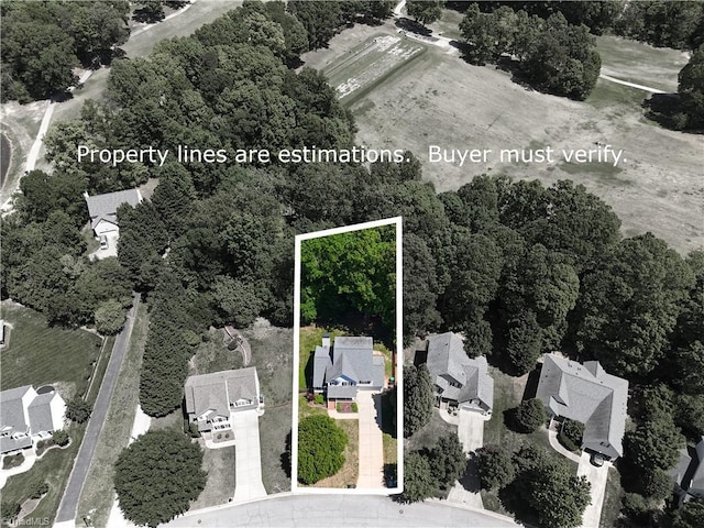 aerial view featuring a residential view