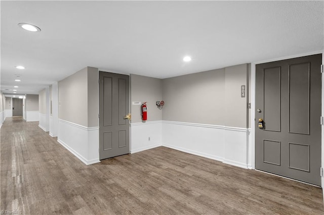 1101 N Elm St Unit 904, Greensboro, NC 27401 - foyer entrance featuring wood finished floors, recessed lighting, and baseboards