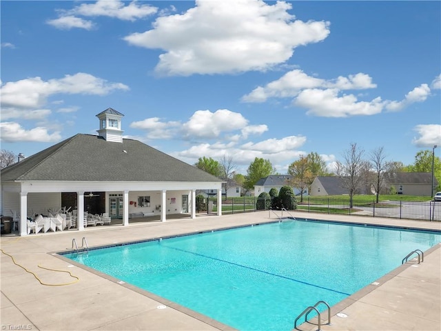 view of pool featuring a patio area