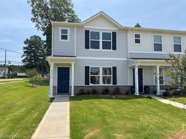 2210 Cranberry Way, Salisbury, NC 28147 - view of front of property with a front lawn and board and batten siding
