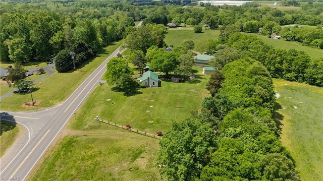 aerial view with a rural view
