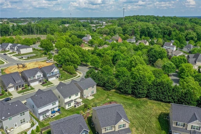 bird's eye view featuring a residential view