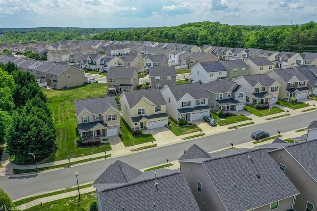 bird's eye view featuring a residential view