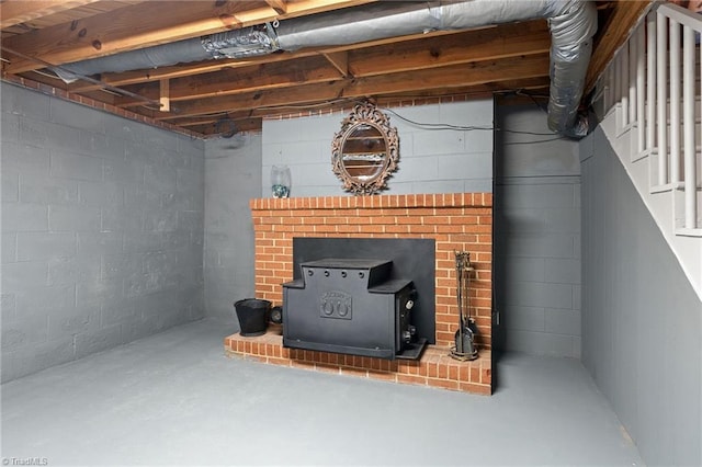 interior space featuring finished concrete flooring