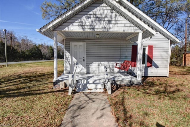 exterior space featuring a yard