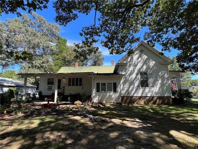 view of rear view of property