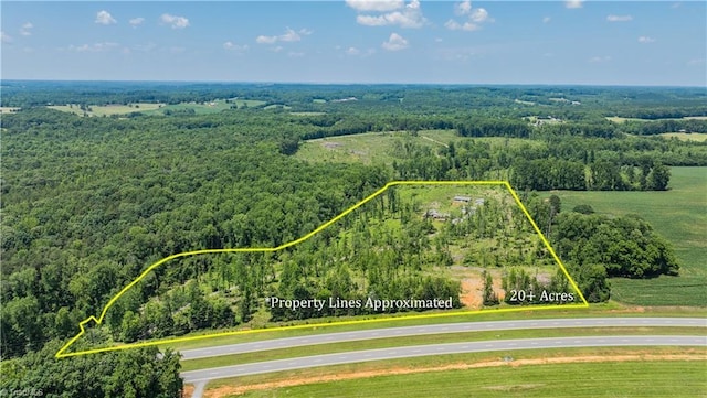 8521 US Highway 64 E, Ramseur, NC 27316 - aerial overview of property's location with property boundaries highlighted and a forest