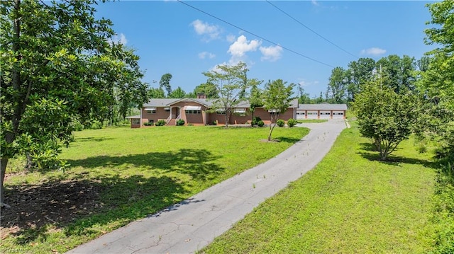 8521 US Highway 64 E, Ramseur, NC 27316 - view of green lawn featuring a garage