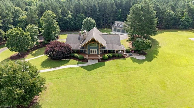 7239 Bulb Rd, Julian, NC 27283 - aerial view of property and surrounding area featuring a heavily wooded area
