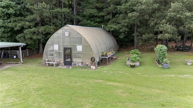 7239 Bulb Rd, Julian, NC 27283 - view of greenhouse featuring a forest view