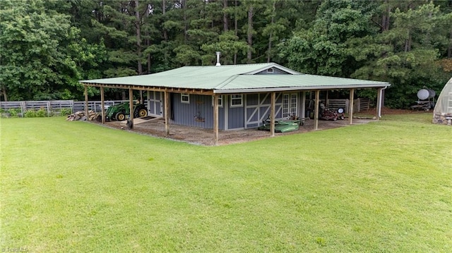7239 Bulb Rd, Julian, NC 27283 - horse barn with a wooded view