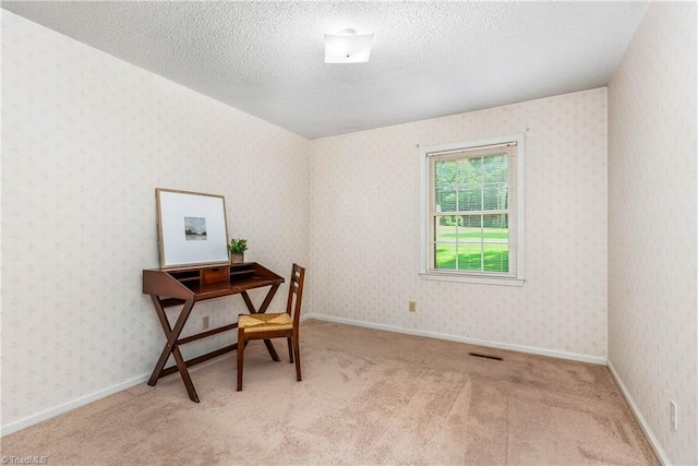 3228 Valley Rd, Winston-Salem, NC 27106 - carpeted office featuring a textured ceiling