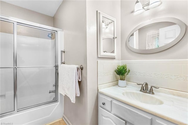 3228 Valley Rd, Winston-Salem, NC 27106 - bathroom with bath / shower combo with glass door and vanity