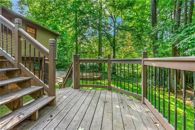 3228 Valley Rd, Winston-Salem, NC 27106 - view of wooden deck