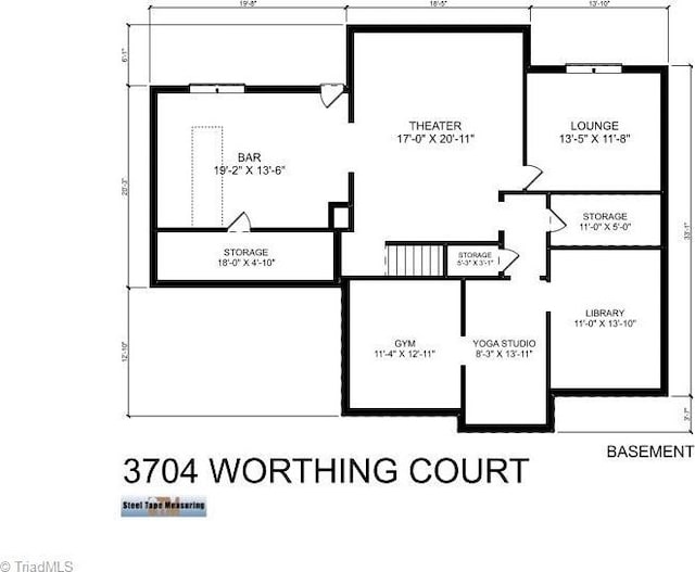 3704 Worthing Ct, Greensboro, NC 27455 - floor plan / room layout