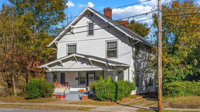 view of front property with a porch