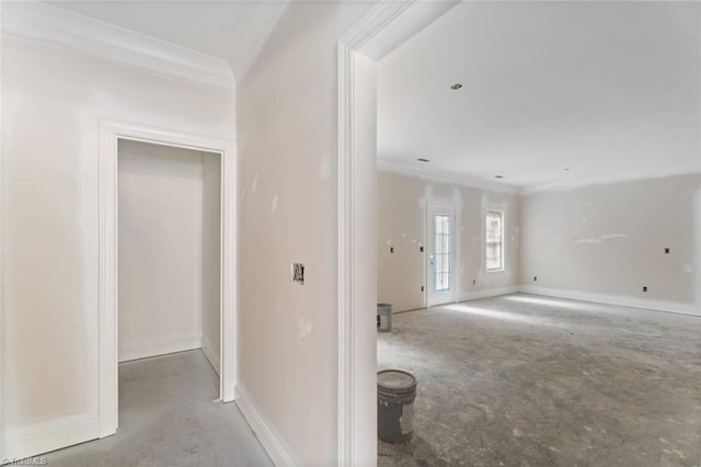 594 Cedar Dr, Winston-Salem, NC 27107 - corridor with ornamental molding and baseboards