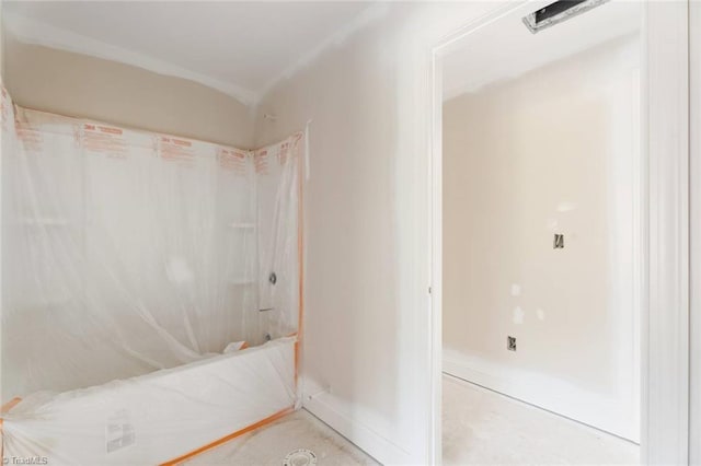 594 Cedar Dr, Winston-Salem, NC 27107 - bathroom with  shower combination and baseboards