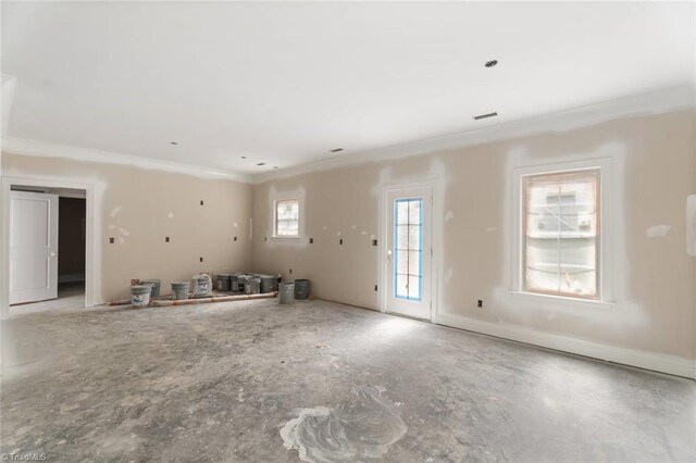 594 Cedar Dr, Winston-Salem, NC 27107 - spare room featuring crown molding